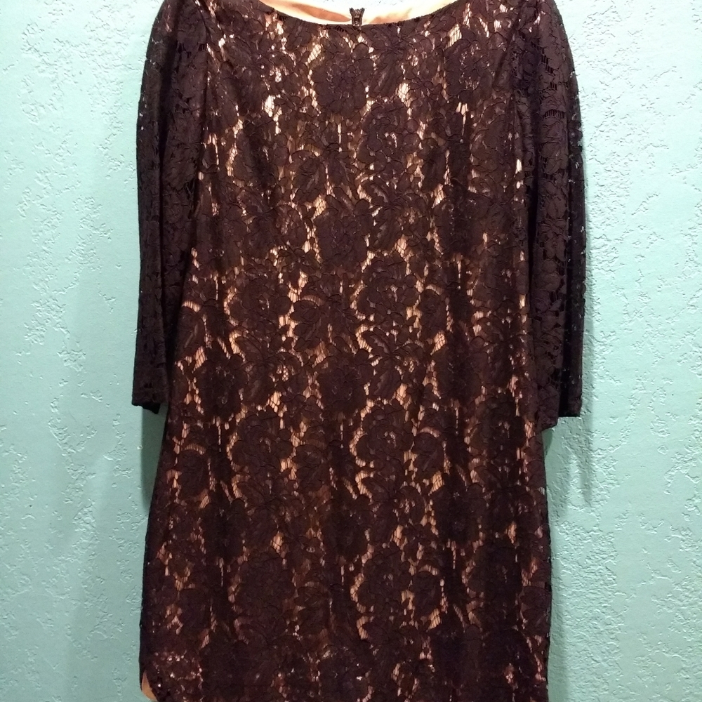 Vince Camuto Black lace dress size 10